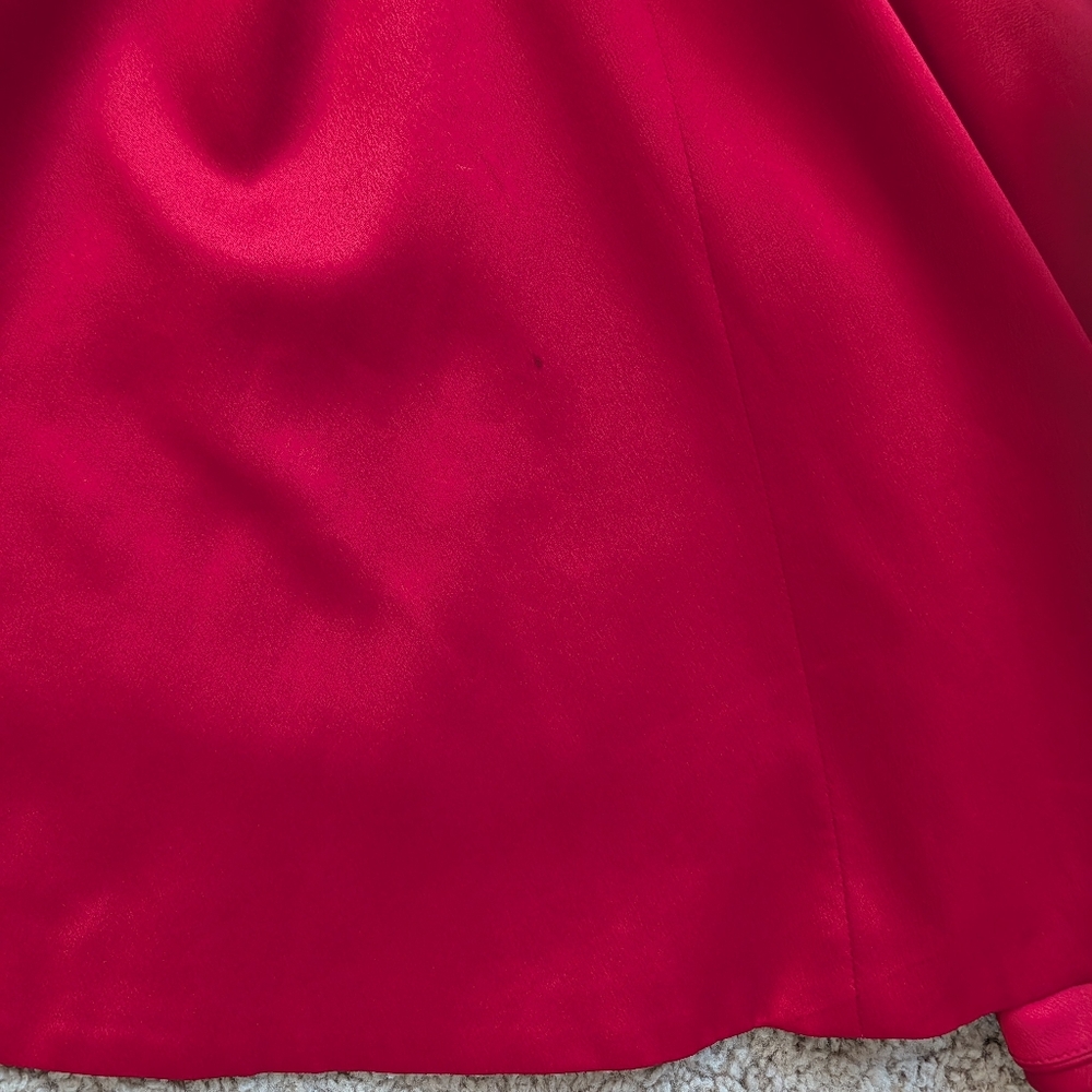 House of CB Red Simoneta Satin Tailored Jacket Mini Dress Size XS - Picture 14 of 16